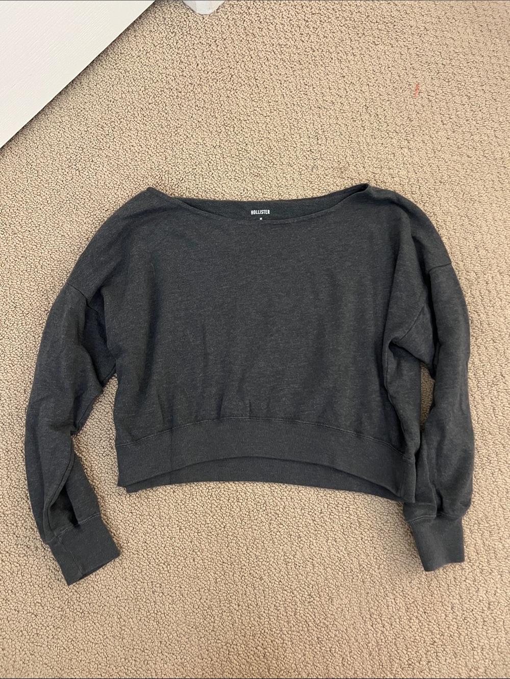 Hollister Charcoal Cropped Pullover